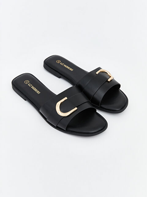 LCW STEPS Leather-Look Slides for Women - S6CP97Z8-HUC