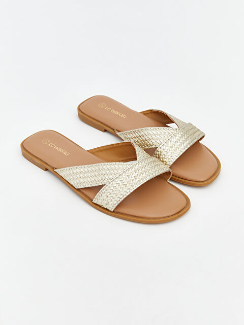 LCW STEPS Women's Cross Strap Sandals - S6CQ00Z8-GHW