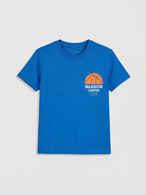 LC WAIKIKI Bisiklet Yaka Baskılı Erkek Çocuk Tişört