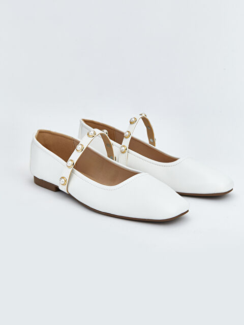 LCW STEPS أحذية باليه مسطحة بيج فاتح / ايكرو امرأة - S6CQ38Z8-FDH