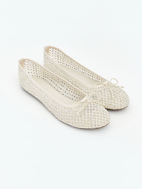 LCW STEPS Bow Print Women's Ballet Flats - S6CQ39Z8-EYM