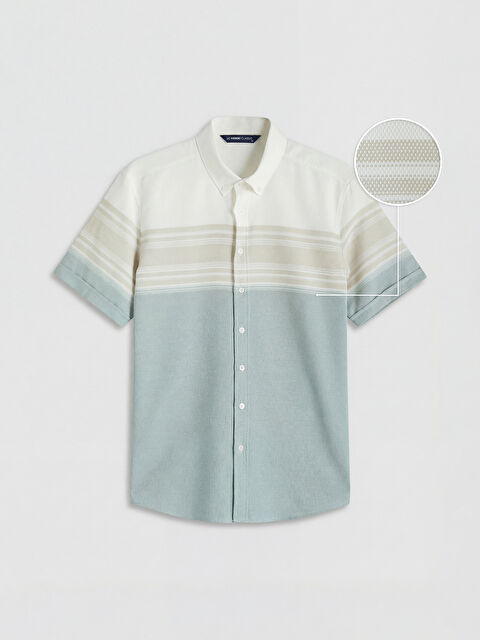 LCWAIKIKI Classic Regular Fit Armürlü Erkek Gömlek