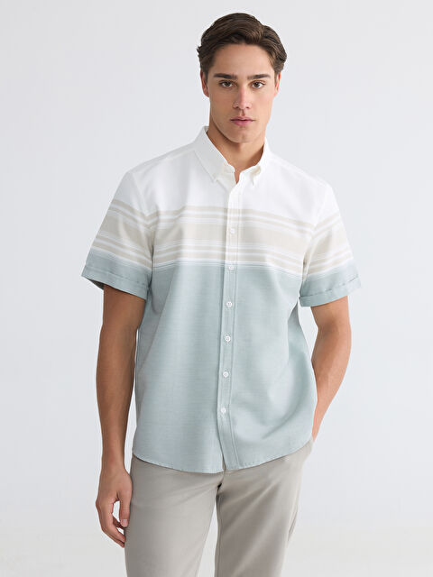 LCWAIKIKI Classic Regular Fit Armürlü Erkek Gömlek