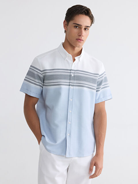 LCWAIKIKI Classic Regular Fit Armürlü Erkek Gömlek