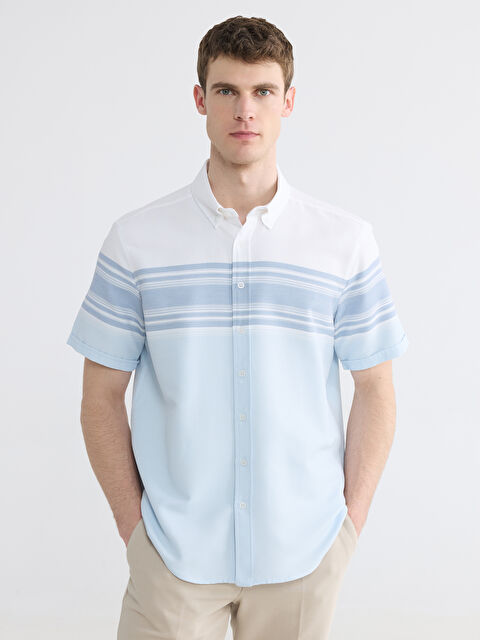 LCWAIKIKI Classic Regular Fit Armürlü Erkek Gömlek