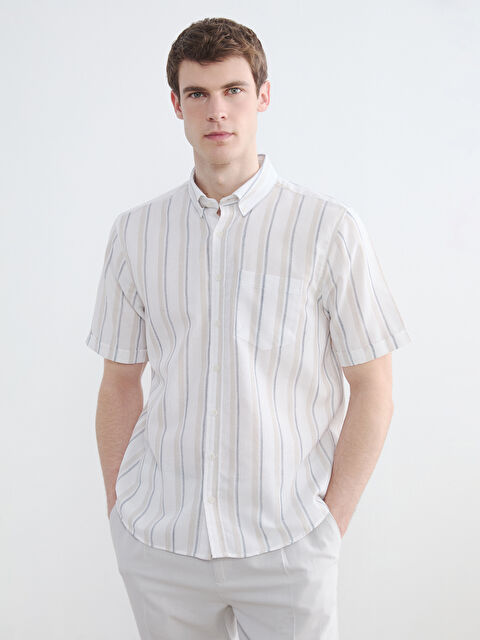 LCWAIKIKI Classic Regular Fit Armürlü Erkek Gömlek - S6CR07Z8-ELZ