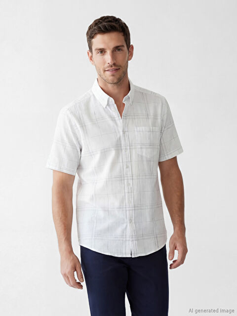 LCWAIKIKI Classic Regular Fit Ekose Erkek Gömlek - S6CR08Z8-LPT