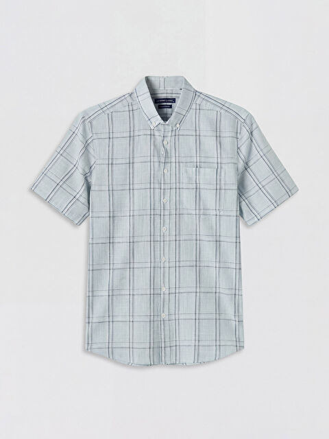 LCWAIKIKI Classic Regular Fit Ekose Poplin Erkek Gömlek