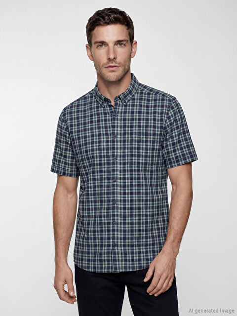 LCWAIKIKI Classic Regular Fit Ekose Erkek Gömlek - S6CR11Z8-LMH