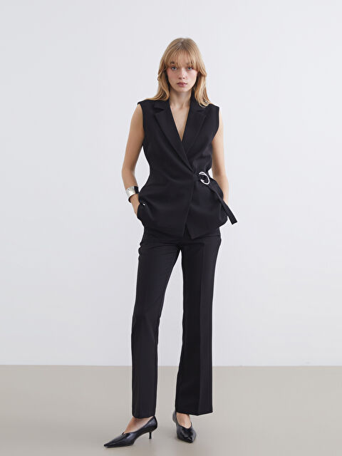 LCW Vision High-Waisted Flare Trousers - S6CR12Z8-CVL
