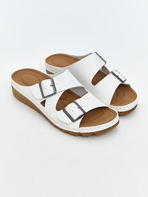 Once Deri Görünümlü Kadın Terlik - S6CR24Z8-J5E