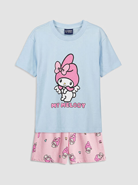 LCW Kids طقم بيجاما قصير بناتي بطبعة ماي ميلودي - S6CS64Z4-QWQ