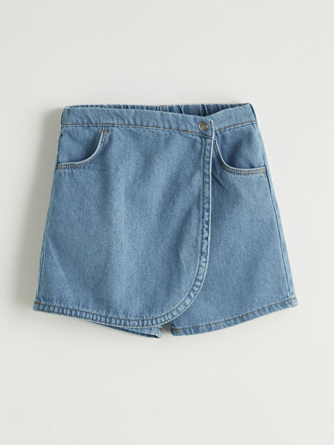 LCW Kids Kız Çocuk Jean Şort Etek - S6CT62Z1-V2T