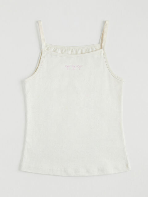 LCW Kids Kare Yaka Kız Çocuk Atlet - S6CU65Z1-FRC