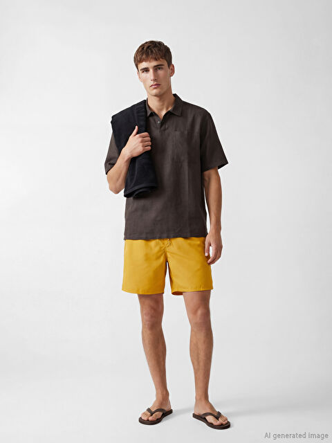 LCW SWIMWEAR Diz Hizası Boy Erkek Deniz Şortu - S6CU98Z8-1YW