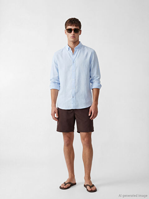 LCW SWIMWEAR Diz Hizası Boy Erkek Deniz Şortu - S6CU98Z8-20G