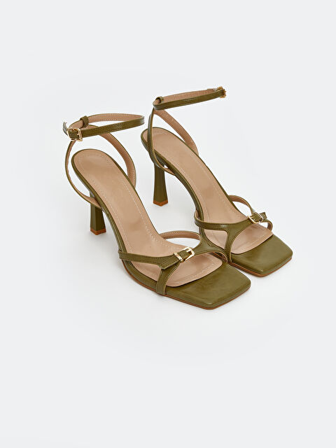 KOOR Bilekten Bağlamalı Kadın Topuklu Ayakkabı - S6CY06Z8-GLE