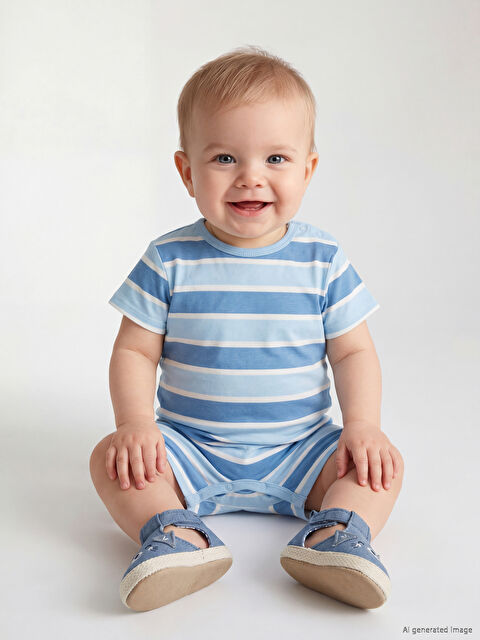 LCW baby Kısa Kollu Erkek Bebek Tulum