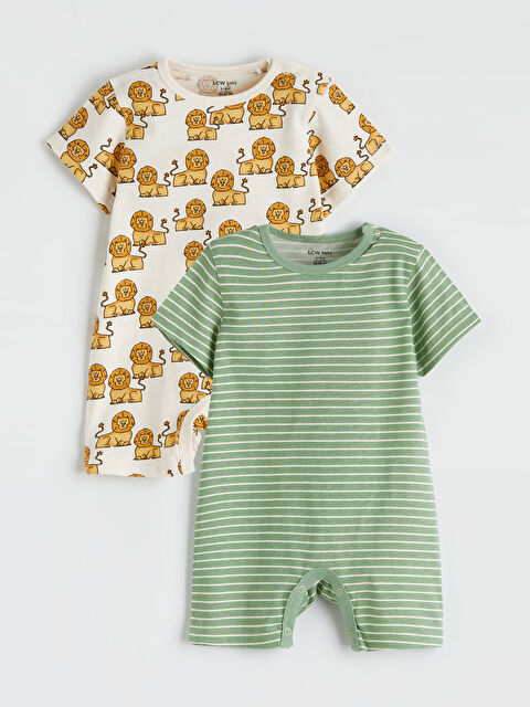 LCW baby Baskılı Erkek Bebek Tulum 2'li - S6CY30Z1-LQA