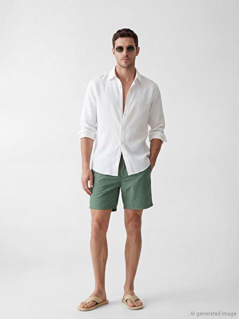 LCW SWIMWEAR Мужчины Зелёный Шорты для плавания