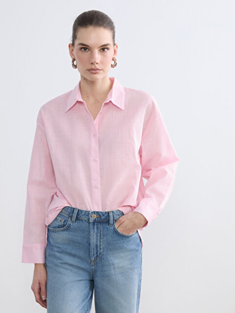 LCW Vision Υπερμεγέθης Πουκάμισο για Γυναίκες - S6DB65Z8-FYX