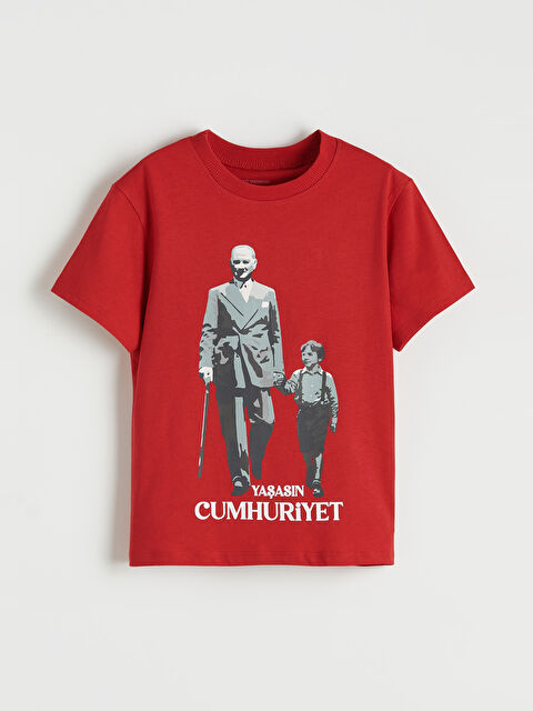 LCW Kids Atatürk Baskılı Erkek Çocuk Tişört - S6DC10Z1-HPM