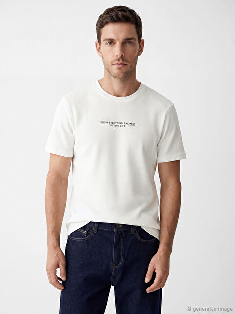 LCWAIKIKI Classic Crew Neck Printed Men's T-Shirt - S6DC41Z8-R9J