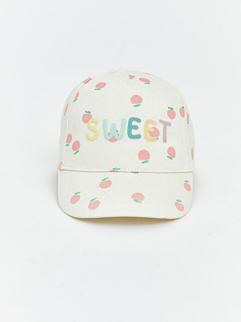 LCW ACCESSORIES Sweet Yazısı Nakışlı Kız Bebek Kep Şapka  - S6DD24Z1-LRB