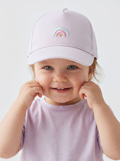 LCW baby Nakışlı Kız Bebek Kep Şapka 