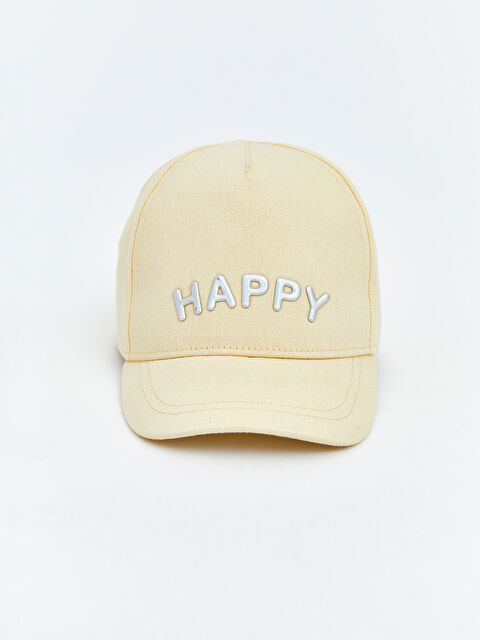 LCW ACCESSORIES Yazı Nakışlı Kız Bebek Kep Şapka  - S6DD28Z1-FPP