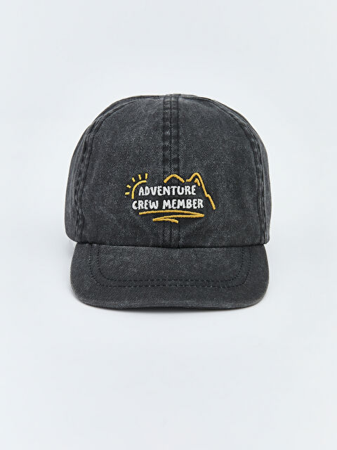 LCW ACCESSORIES Yazı Nakışlı Erkek Bebek Kep Şapka  - S6DD30Z1-GRD