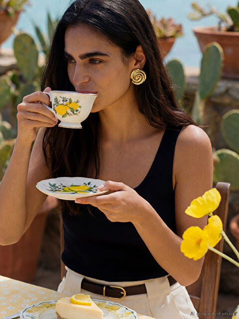 LCW HOME Limon Baskılı Tek Kişilik Kahve Fincanı 220 ml