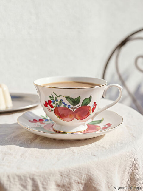 LCW HOME Baskılı Tek Kişilik Porselen Kahve Fincanı 220 ml