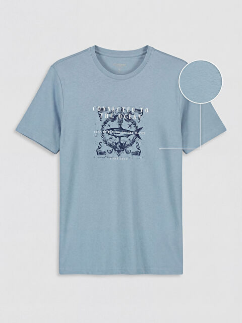 LCWAIKIKI Classic Мужчины Голубой футболка