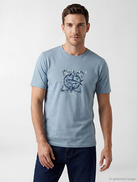 LCWAIKIKI Classic Crew Neck Printed Men's T-Shirt