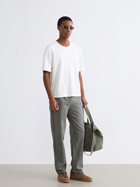 XSIDE Relaxed Fit Linen-Look Men's Trousers