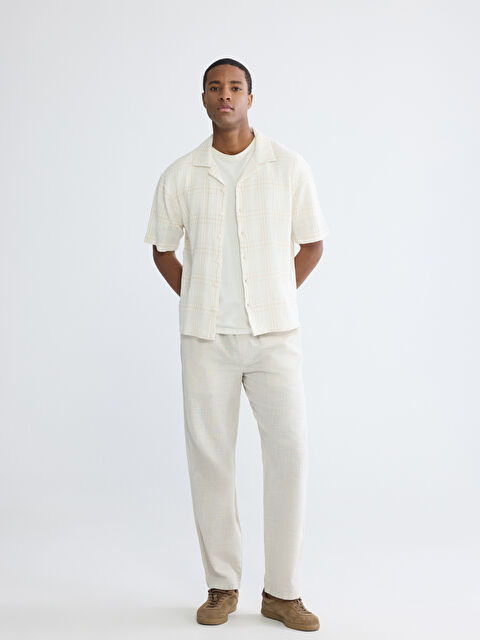XSIDE Relaxed Fit Linen-Look Men's Trousers