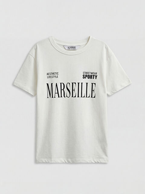 LCW Kids Boy ECRU T-Shirt - S6DE98Z4-R9J