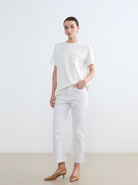 LCW Modest Crop Flare Women's Jeans