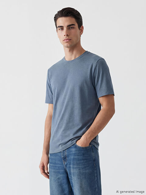 LC WAIKIKI تيشيرت برقبة دائرية للرجال