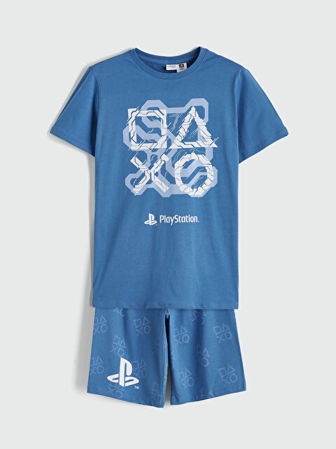 LCW Kids Erkek Çocuk PlayStation Baskılı Şortlu Pijama Takımı - S6DF24Z4-HQ7