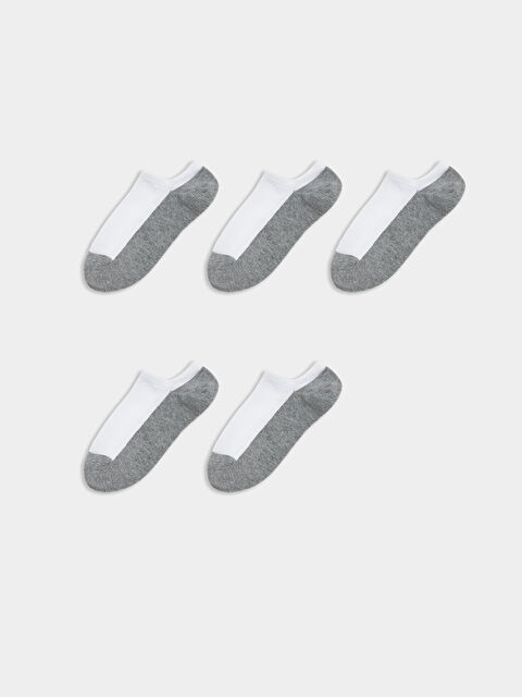 LCW ACCESSORIES Renk Bloklu Erkek Sneaker Çorap 5'li