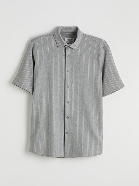 LCW Vision Regular Fit Kısa Kollu Çizgili Erkek Gömlek - S6DH55Z8-LFY