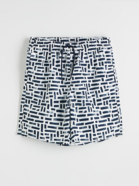 LCW SWIMWEAR Diz Hizası Boy Desenli Erkek Deniz Şortu - S6DH83Z8-LSJ