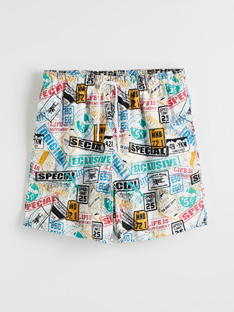 LCW SWIMWEAR Kısa Boy Desenli Erkek Deniz Şortu - S6DH89Z8-LU7