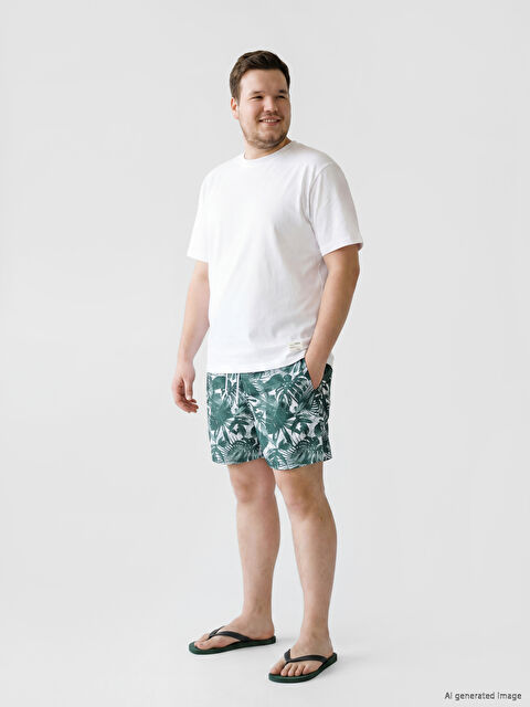 LCW SWIMWEAR Kısa Boy Desenli Erkek Deniz Şortu