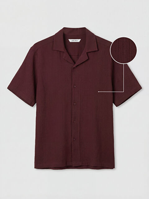 LCW Vision Regular Fit Resort Yaka Müslin Erkek Gömlek - S6DI37Z8-HEN