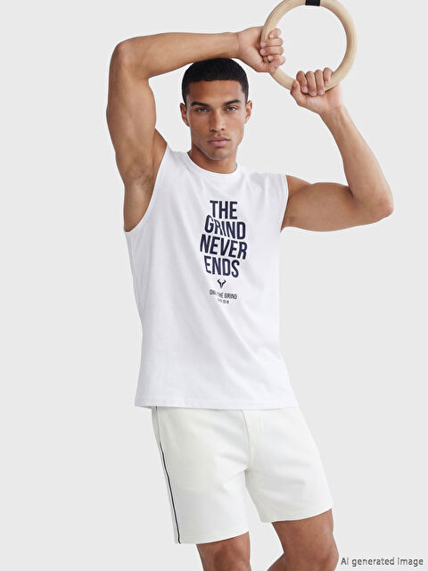 XSIDE ACTIVE Crew Neck Printed Men's Athletic Tank Top