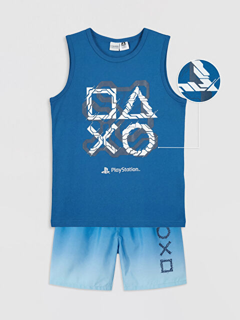 LCW Kids PlayStation Baskılı Erkek Çocuk Mayo Takımı