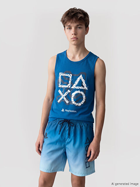 LCW Kids PlayStation Baskılı Erkek Çocuk Mayo Takımı